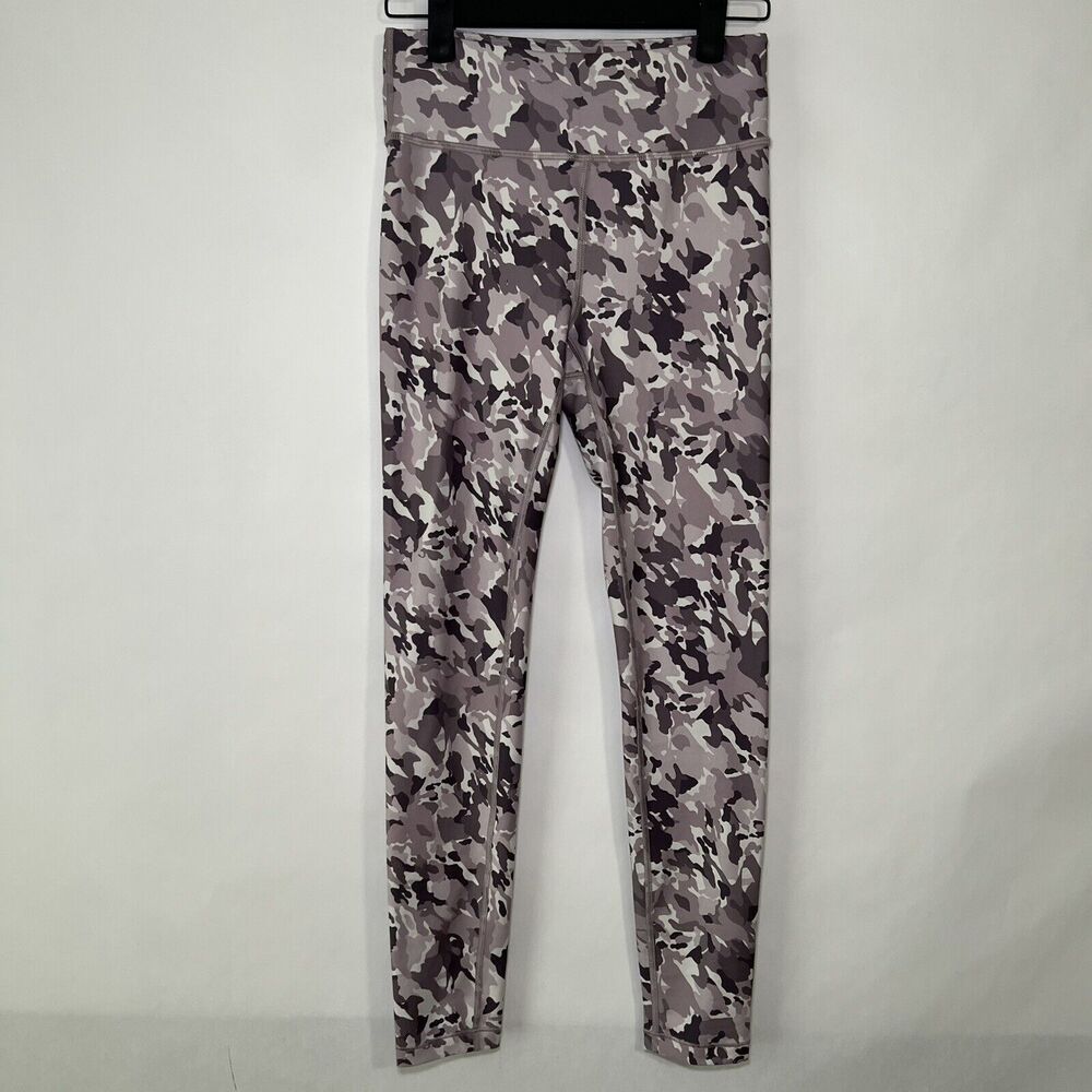 Athleta Girl Printed Chit Chat Tight Leggings Yoga Pants Size Large 12 Camo EUC